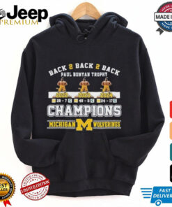 Official Michigan Wolverines Back 2 Back 2 Back Paul Bunyan Trophy Champions Unisex T Shirt