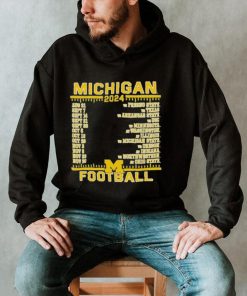 Official Michigan Wolverines Champion 2024 Football Schedule Shirt