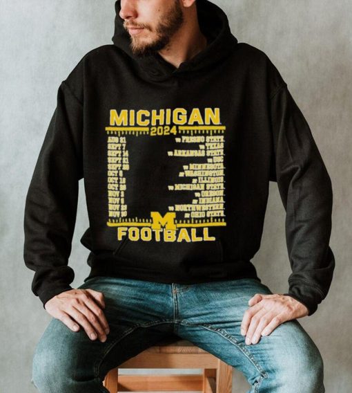 Official Michigan Wolverines Champion 2024 Football Schedule Shirt