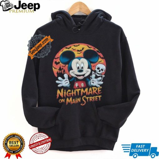 Official Mickey Mouse Nightmare On Main Street Disney Halloween T Shirt