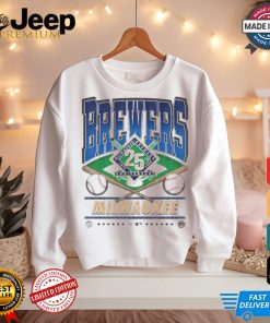 Official Milwaukee Brewers White Straight Shot 47 Franklin Fashion Shirt