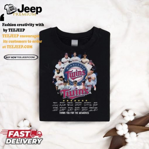 Official Minnesota Twins Thank You For The Season 2024 And Memories Signatures T Shirt