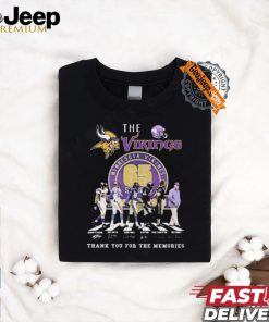 Official Minnesota Vikings Thank You For 65 Years Of Memories Signatures shirt