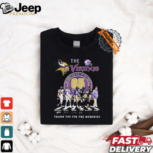 Official Minnesota Vikings Thank You For 65 Years Of Memories Signatures shirt