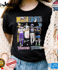 Official Minnesota Vikings x Minnesota Timberwolves Signature T Shirt