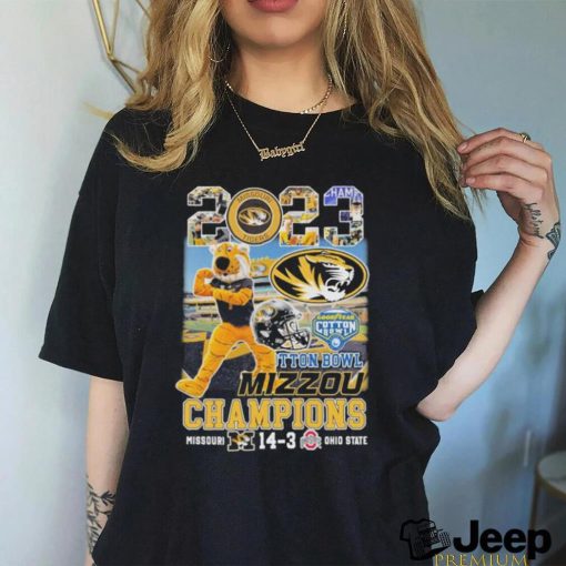 Official Missouri Tigers Mascot 2023 Goodyear Cotton Bowl Champions Shirt