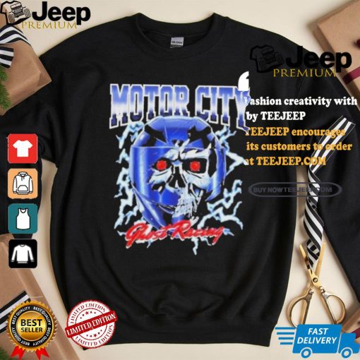 Official Motor city ghost racing skull T shirt