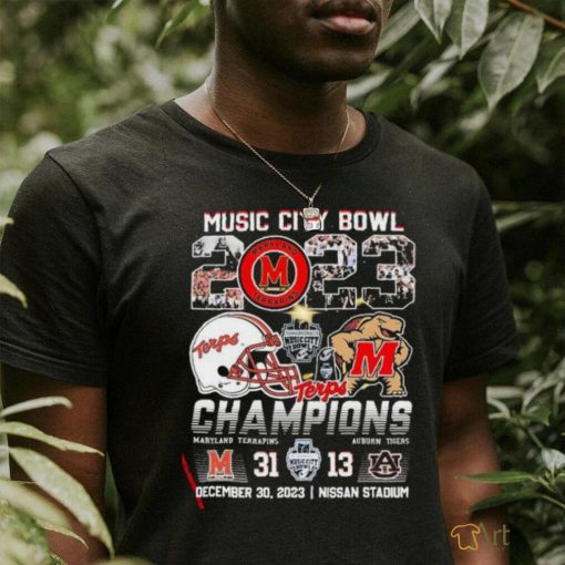 Official Music City Bowl 2023 Maryland Terrapins Champions 31 13 Auburn Tigers shirt