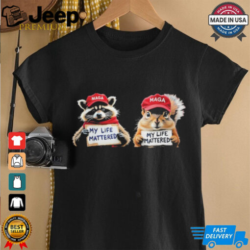 Official My Life Mattered Justice For Peanut The Squirrel and Fred The Raccoon T Shirt