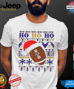 Official NFL Baltimore Ravens Football Santa Claus Ho Ho Ho Christmas 2024 Shirt