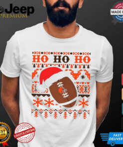 Official NFL Cleveland Browns Football Santa Claus Ho Ho Ho Christmas 2024 Shirt