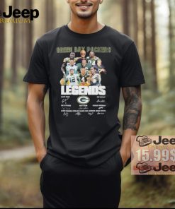 Official NFL Green Bay Packers Football Team Legends siganature T Shirt