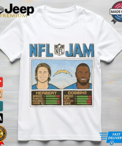 Official NFL Jam Chargers Herbert And Dobbins T shirt