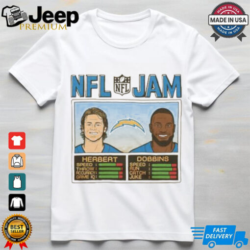 Official NFL Jam Chargers Herbert And Dobbins T shirt