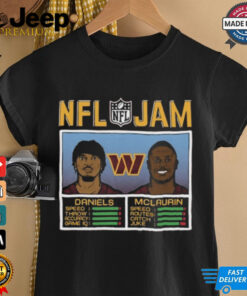 Official NFL Jam Jayden Daniels And Terry McLaurin Washington Commanders Burgundy t shirt