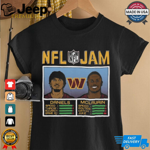 Official NFL Jam Jayden Daniels And Terry McLaurin Washington Commanders Burgundy t shirt