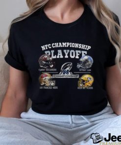 Official NFL Playoff Season 2023 2024 These Are The Four Head to Head Helmet NFC Championship Playoff Shirts