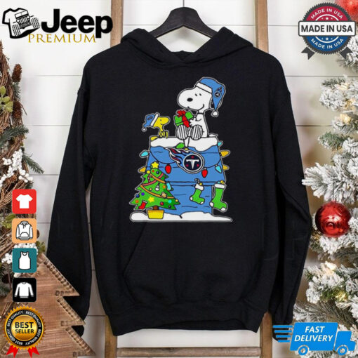 Official NFL Tennessee Titans Snoopy Woodstock Christmas 2024 Shirt