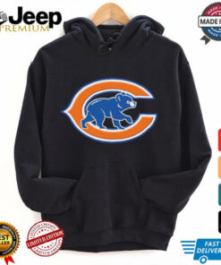 Official NFL x MLB Chicago Bears X Chicago Cubs Logo Mash Shirt