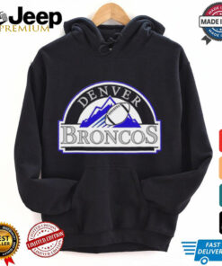 Official NFL x MLB Denver Broncos X Colorado Rockies Logo Mash Shirt