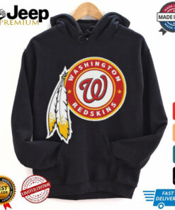 Official NFL x MLB Washington Redskins X Washington Nationals Logo Mash Shirt