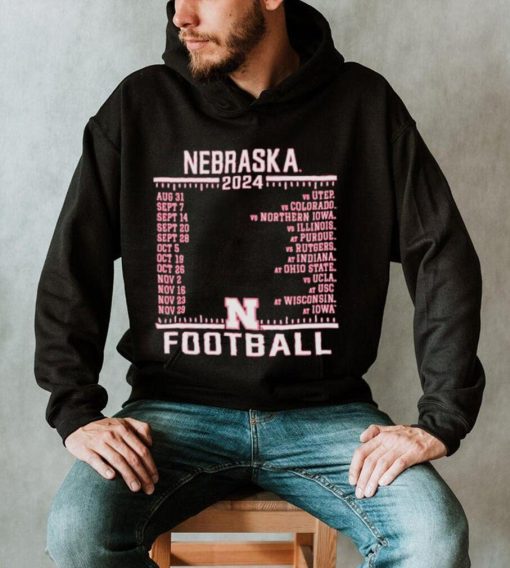 Official Nebraska Cornhuskers Champion 2024 Football Schedule Shirt