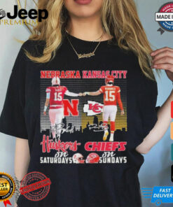 Official Nebraska Huskers Kansas City Chiefs Signature T Shirt