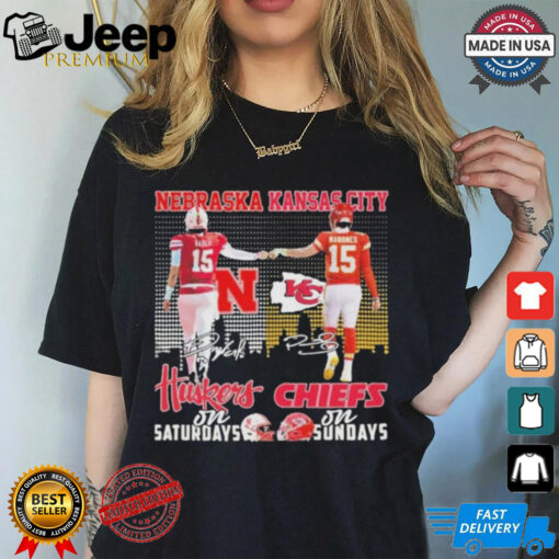 Official Nebraska Huskers Kansas City Chiefs Signature T Shirt