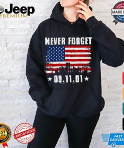 Official Never Forget September 11 2001 Memorial Day American Flag T Shirt