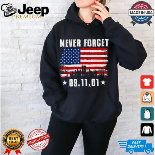 Official Never Forget September 11 2001 Memorial Day American Flag T Shirt