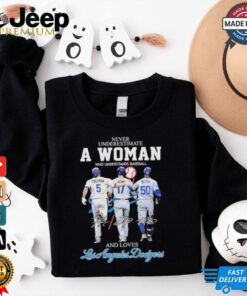 Official Never Underestimate A Woman Who Understands Baseball And Loves Los Angeles Dodgers Freeman. Ohtani And Betts Shirt