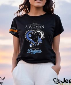 Official Never Underestimate A Woman Who Understands Baseball Heart Diamond And Loves Los Angeles Dodgers 2024 shirt