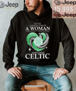 Official Never Underestimate A Woman Who Understands Football And Loves The Celtic FC Heart Diamond shirt