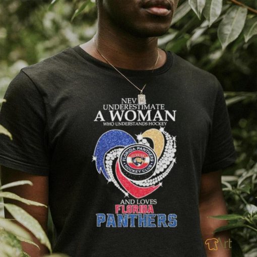 Official Never Underestimate A Woman Who Understands Hockey And Loves Florida Panthers Diamonds 2024 Stanley Cup Final Shirt