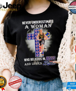 Official Never underestimate a woman who believes in Jesus and loves Indiana Fever shirt