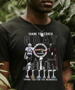Official New England Patriots Thank You GOAT Bill Belichick And Brady Champions Thank You For The Memories Shirt