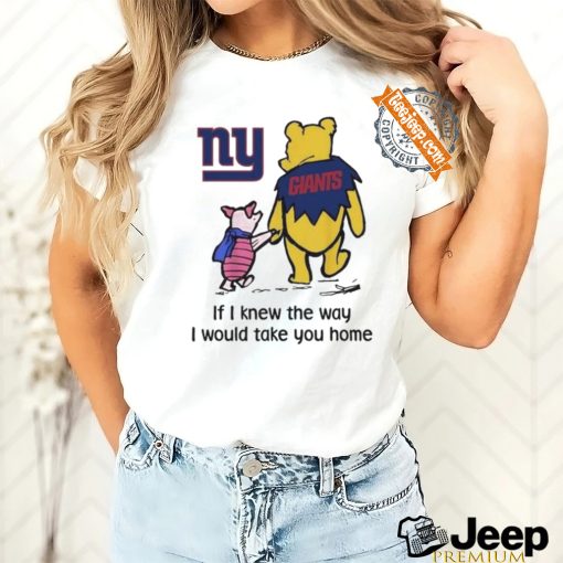 Official New York Giants Winnie The Pooh I Would Take You Home T Shirt