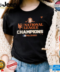 Official New York Mets 2024 NLCS National League Champions Locker Room Logo Tee Shirt