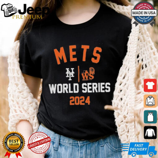 Official New York Mets Nike 2024 World Series Arched Lockup Shirt