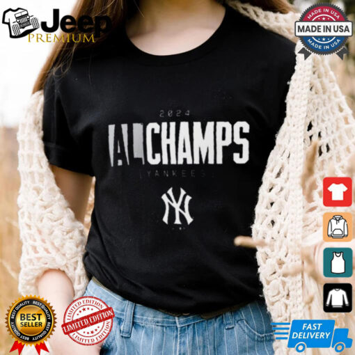 Official New York Yankees MLB Baseball 2024 American League Champions Logo t shirt