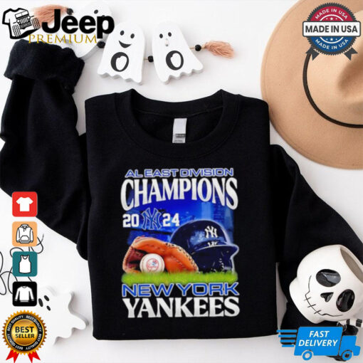 Official New York Yankees NL East Champions we own the ear helmet shirt