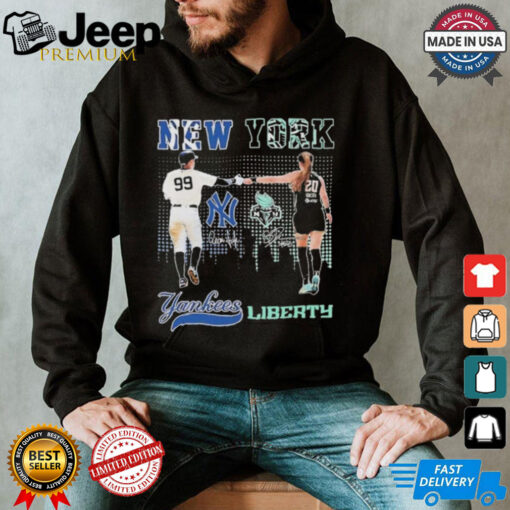 Official New York Yankees New York Liberty Pride Of New Yorker T Shirt