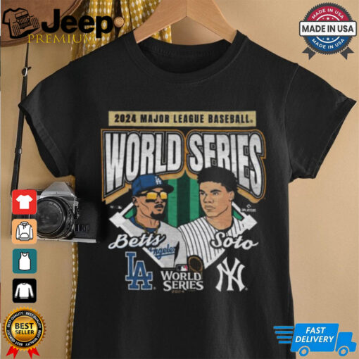 Official New York Yankees Vs. Los Angeles Dodgers Mlb Player Dueling 2024 World Series Shirt