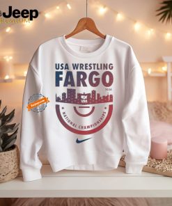 Official Nike USA Wrestling Fargo National Championships 2024 Dri Fit Cotton Shirt