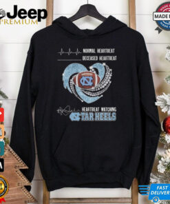 Official North Carolina Tar Heels Faster Heartbeat When Watching Football Diamond Heart Shirt