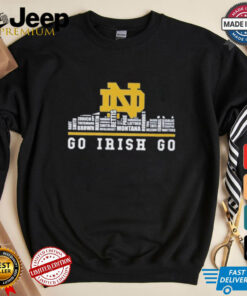 Official Notre Dame Fighting Irish Go Irish Go Football Player Name Skyline Shirt