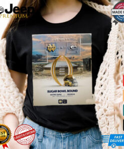 Official Notre Dame Fighting Irish Vs Georgia Bulldogs Sugar Bowl Bound Jan 1 New Orleans LA Poster t shirt