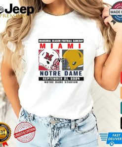 Official Notre Dame Fighting Irish vs Miami Football Gameday September 21,2024 Matchup shirt