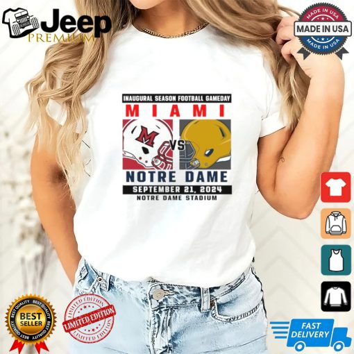 Official Notre Dame Fighting Irish vs Miami Football Gameday September 21,2024 Matchup shirt