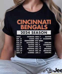 Official Official Cincinnati Bengals Schedule 2024 Season Shirt